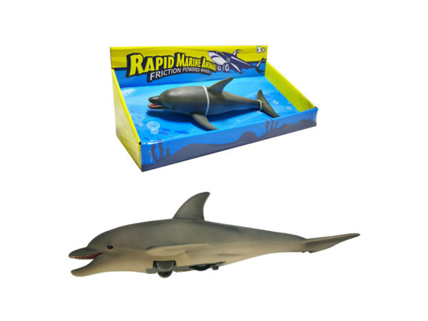friction dolphin toy marine animal with wheel aqua toys