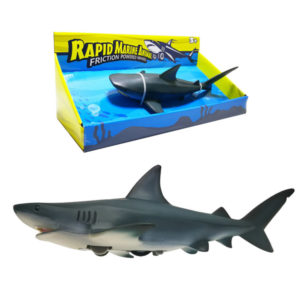 friction black tip shark marine animal with wheel aqua toy