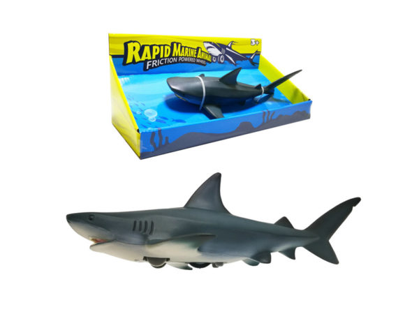 friction black tip shark marine animal with wheel aqua toy