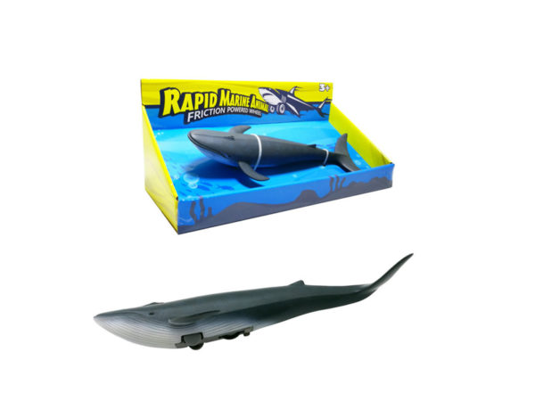 friction blue whale toy marine animal with wheel aqua toys