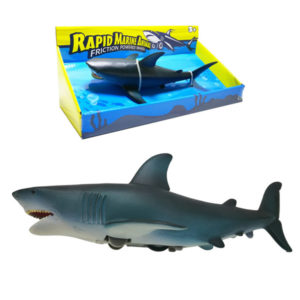 friction blue shark marine animal with wheel aqua toy