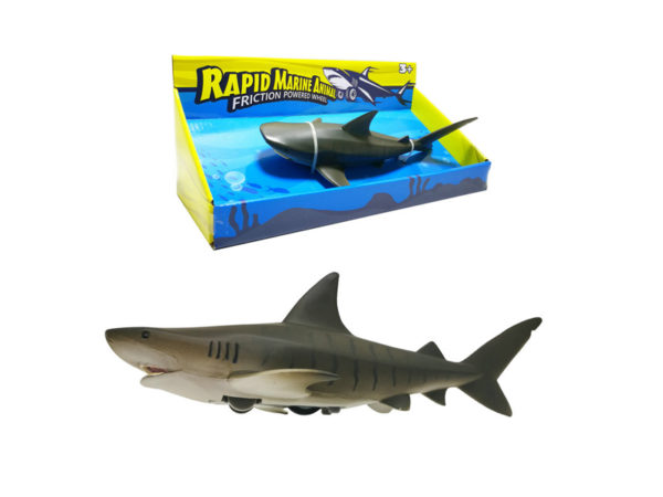 friction tiger shark marine animal with wheel aqua toy