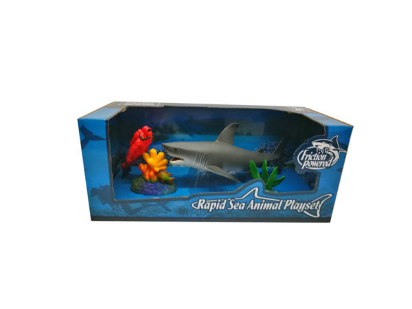 make shark playset friction sea animal aqua toy with wheel