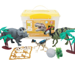 dinosaur toy set dino box playset triceratop toys