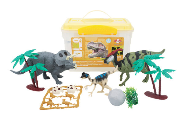 dinosaur toy set dino box playset triceratop toys