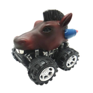 Pull back horse toy car plastic animal