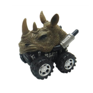 pull back rhino animal car toy friciton animal