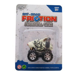 Friction animal car tiger head truck pull back animal vehicles