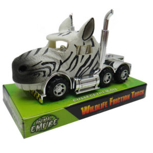 Zebra truck toy friction power vehicle toy animals
