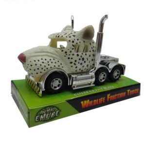 Snow leopard truck toy friction truck toy animal