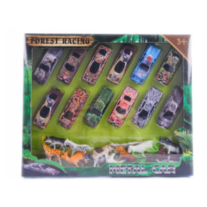 Metal vehicle toy animal set cute toys