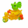 Motorcycle toy lighting elephant pulling along toy