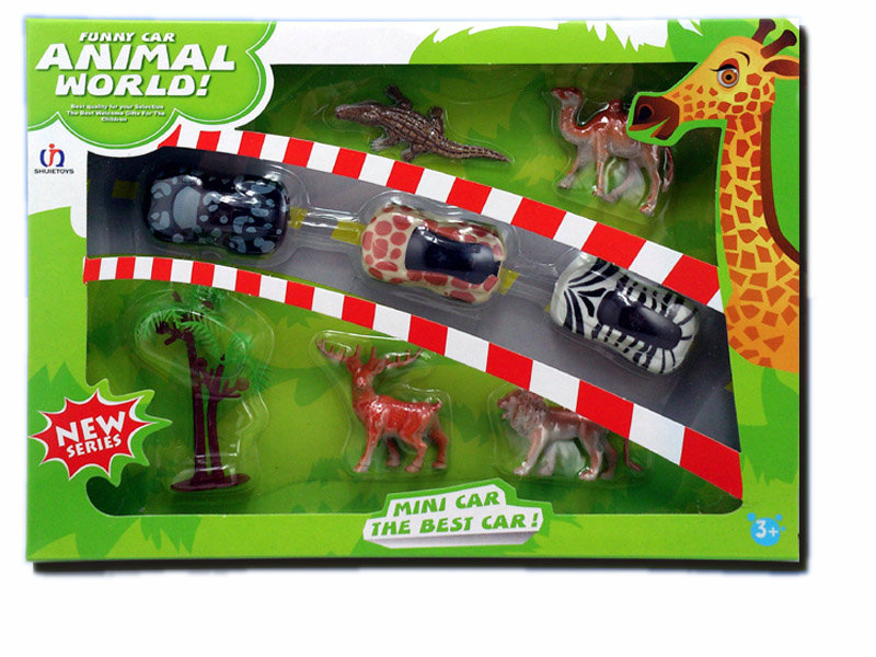 Pull back animal car plastic toy car animal car toy - Lilliput ...