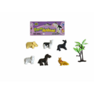 Farm animal figurines toy animal toy with tree animal world