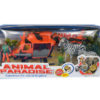 Animal paradise toy animal toy with car animal rescue set