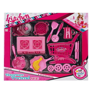 kitchen set toy Cartoon shopping cart pretend toy