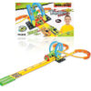 Railway car pull back car toy vehicle