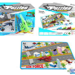 Mini plane toy city map puzzle educational toy