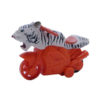plastic tiger friction toy animal motorcycle