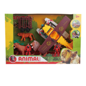 animal playset with plane toys rescue wild life